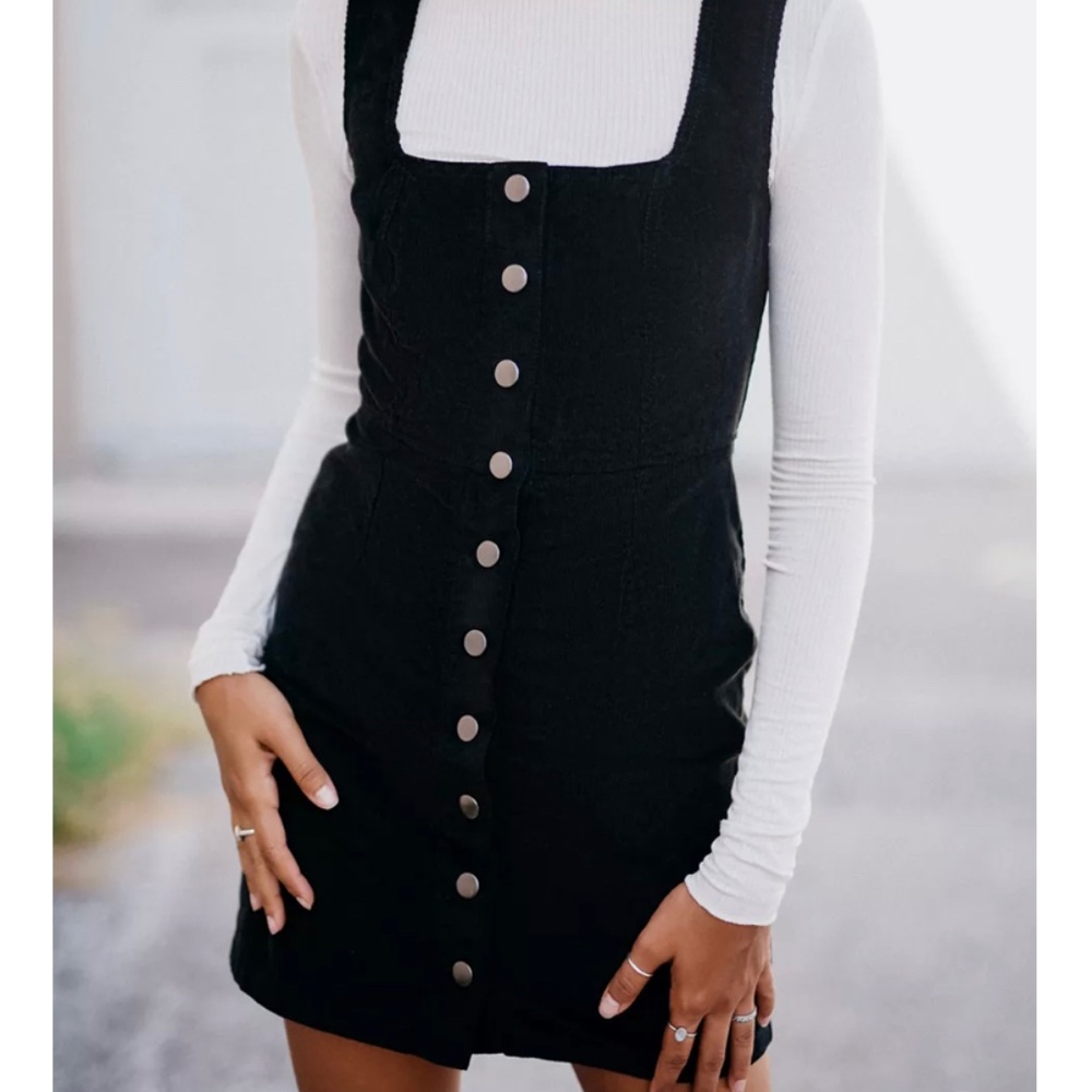 UO Corduroy Button-Down Mini Dress